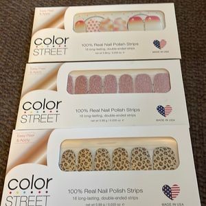 Brand new color Street nail polish strips set of three